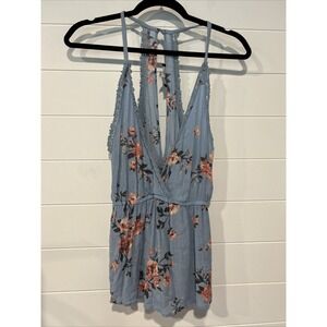 Women's Kendall‎ & Kylie Tank Top Sz Small Blue Floral